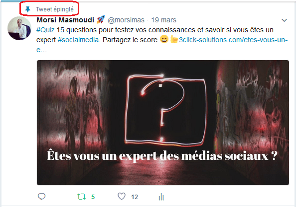 Épingler des tweets